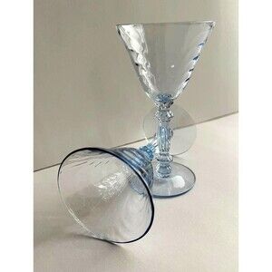 Vintage Cambridge Caprice Moonlight Blue Cocktail Glasses | 3 oz Liquor Glasses